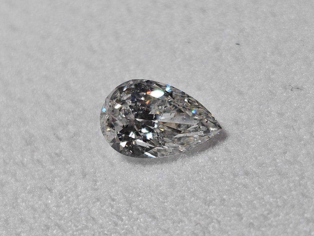 GIA 1.20 CT Natural Pear F I1 XX