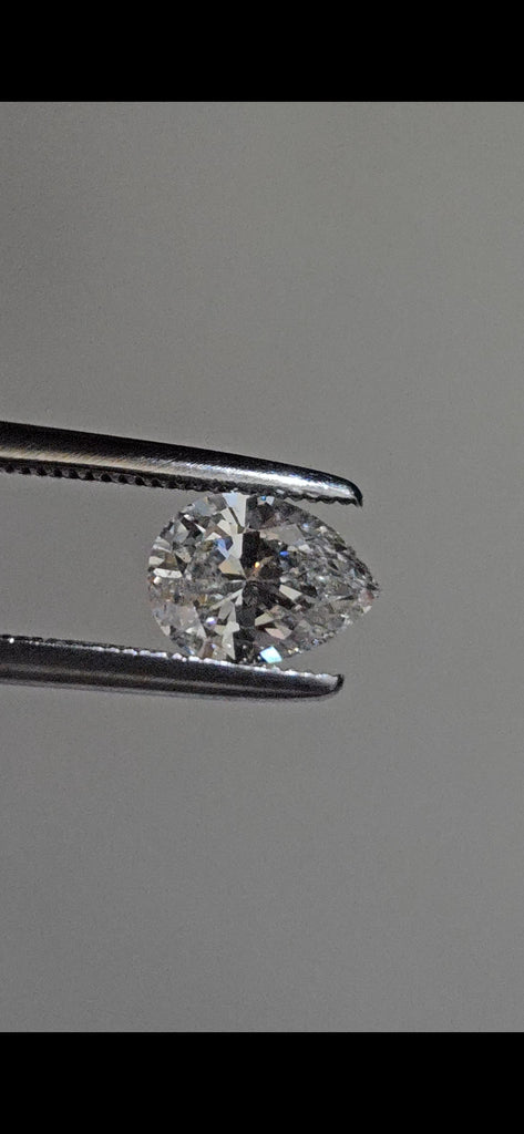 GIA 0.85 CT Natural Pear Cut I I1