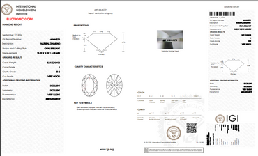 5.01 CT IGI Oval Brilliant Natural Diamond I SI2