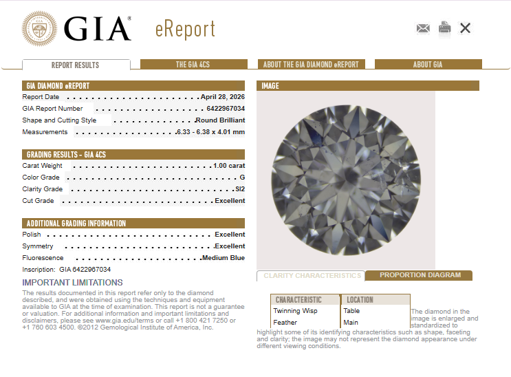 2.00 CTW GIA Round Brilliant Natural Diamond Matched Pair F-G SI1-SI2 XXX