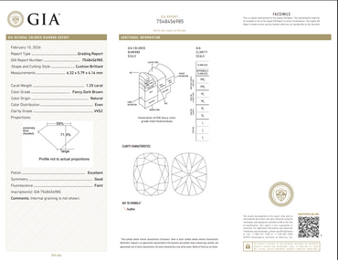 2.45 CTTW GIA Fancy Brown Natural Diamonds VVS2 Old Cut Match