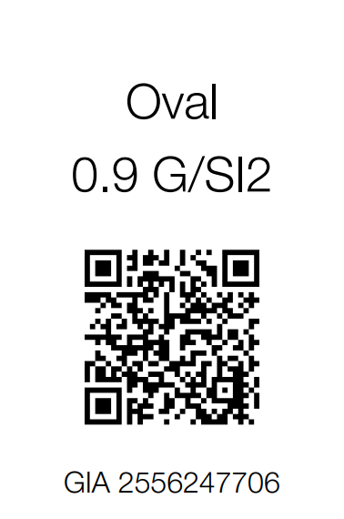 GIA 0.90 CT Natural Oval G SI2 EX VG