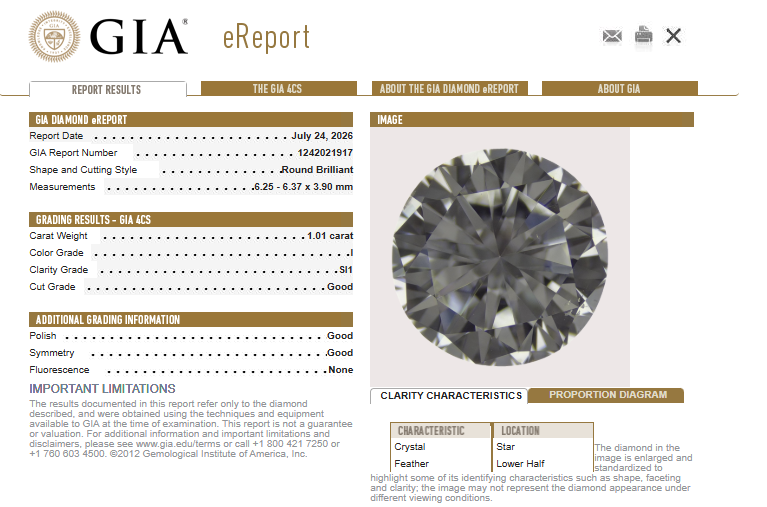 GIA 2.02 TCW Natural Round Brilliant Cut Match IJ SI1-SI2