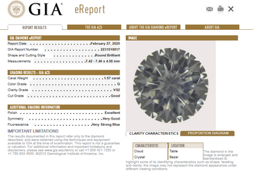 1.57 Round G VS2 GIA -70