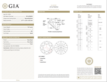 GIA 2.01 CTW Natural RB Match H-I SI2