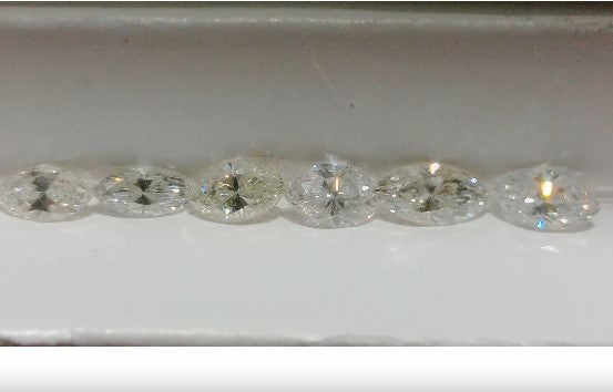 2.08 TCTW Marquise Cut Natural Diamonds (8) H-J SI1-SI2