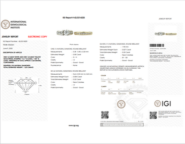1.20 TCW Natural Diamond Engagement Set G-H I2