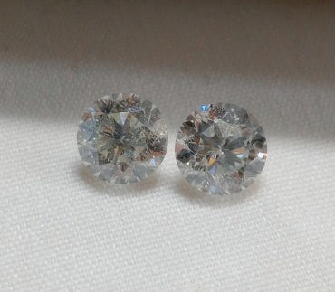 2.65 CT Natural Round Brilliant Match IJ I1-I2
