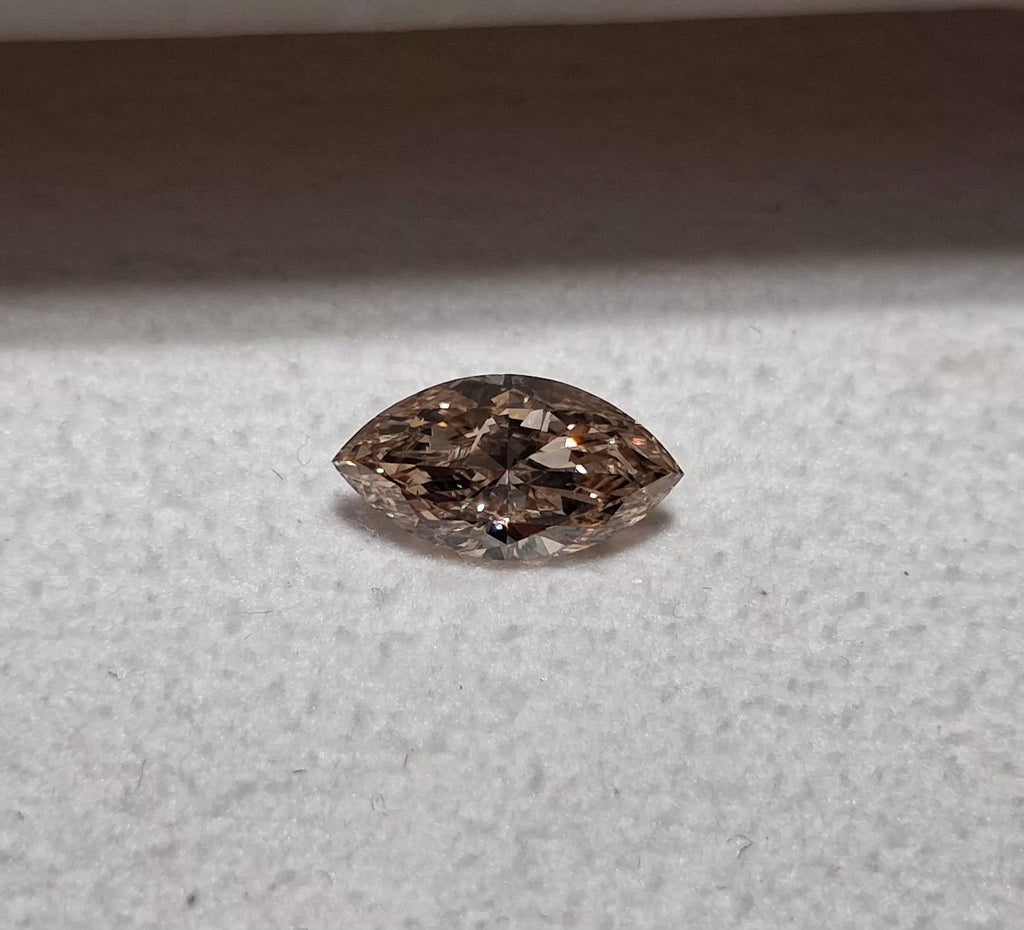 1.00 CT Natural Marquise Cut Light Brown I1