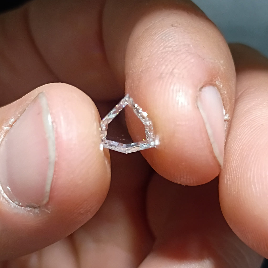 1.01 CT GIA Modified Shield Portrait Cut Natural Diamond D VS2