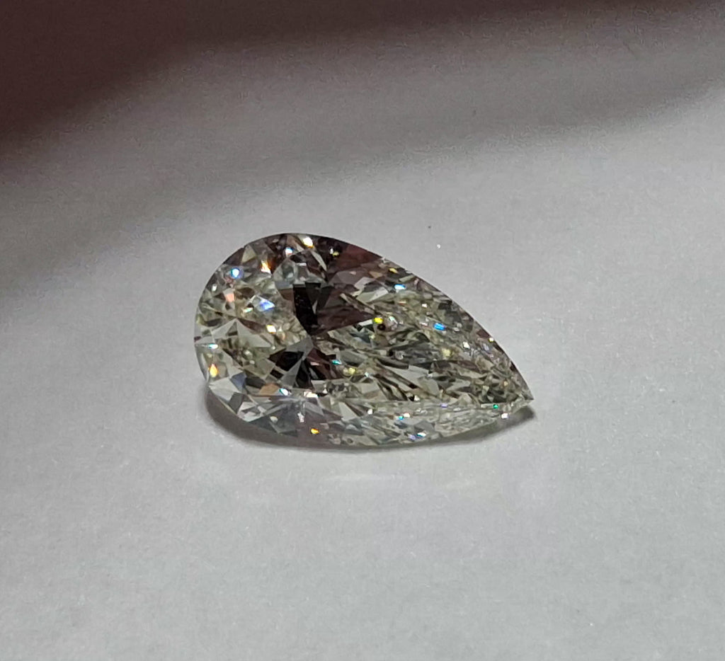GIA 1.01 CT Natural Pear K SI2 MED BLUE