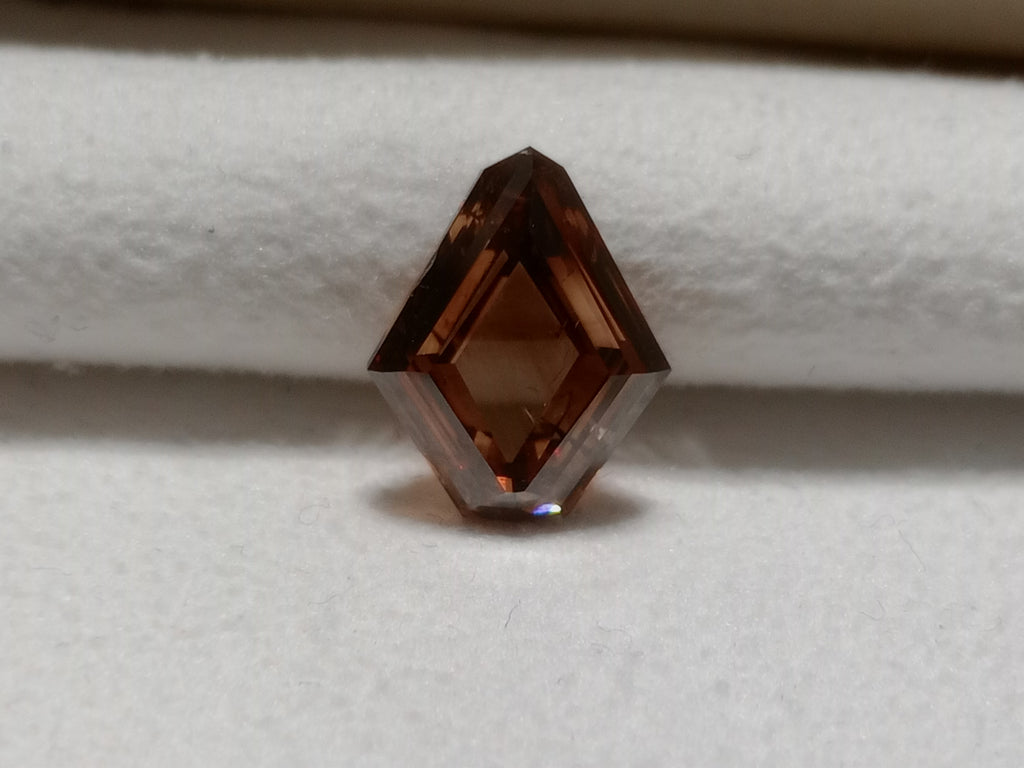 4.11 CT GIA Modified Kite Portrait Cut Natural Diamond Fancy Dark Orangy Brown I1