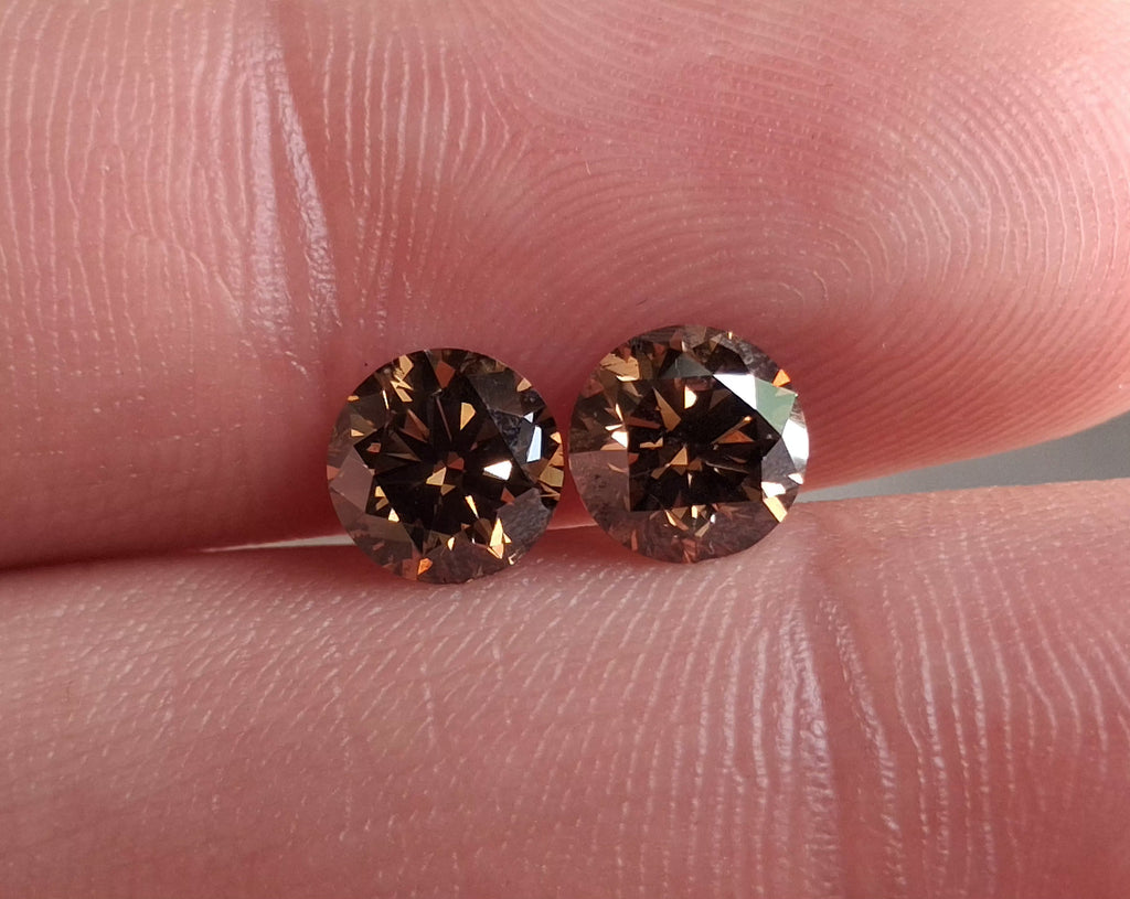 1.96 CTW Natural RB Match Fancy Dark Brown SI2-I1