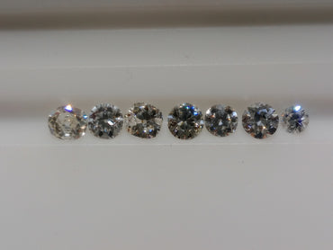 2.52 CTTW Old European Cut Natural Diamond Parcel (7 Stones) G-H-I VS-SI 1 Broken