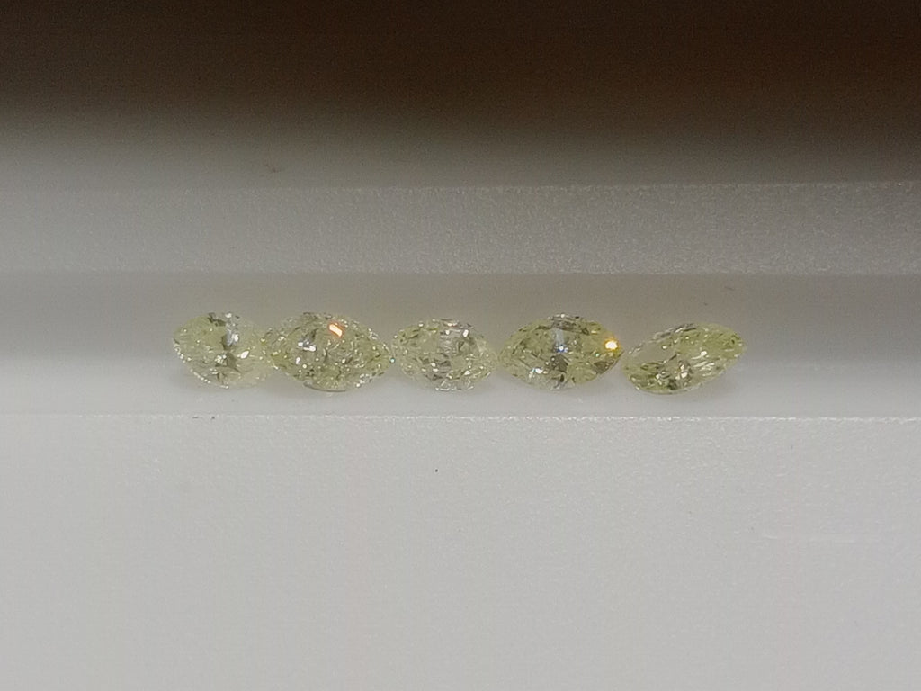 1.24 CTW Marquise Cut Natural Diamonds (5) Yellow I1-I2