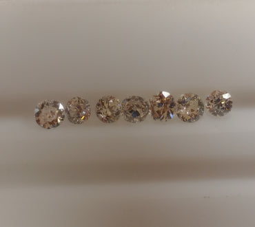 7 Old cut stones, 2.67 CTW, Average 0.40 SI+ HIJ