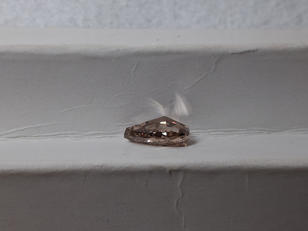 1.51 CT Natural Fancy-like Brown Si2 Pear