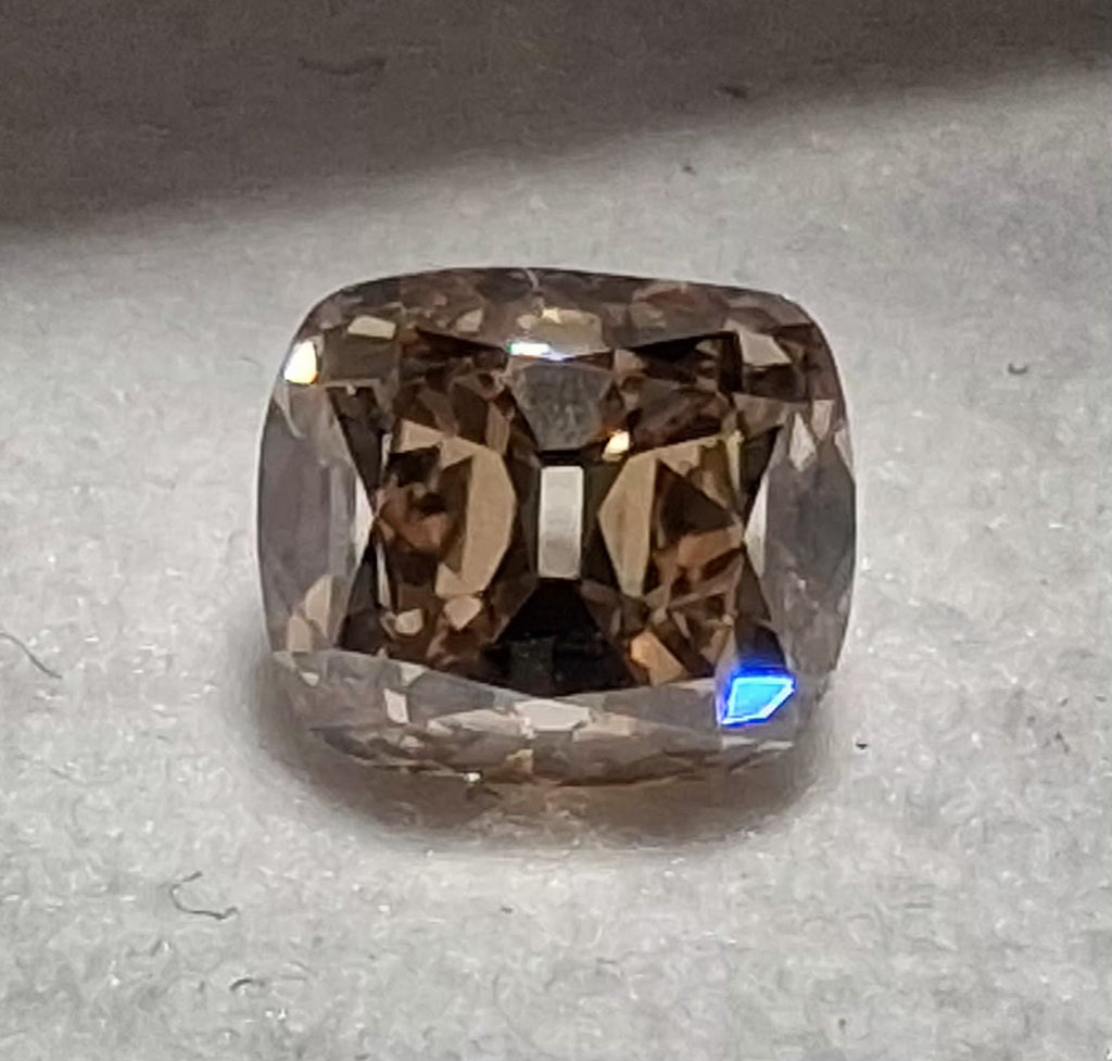 1.22 CT GIA Cushion Brilliant Natural Diamond Fancy Yellowish Brown VVS2
