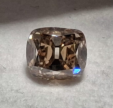 1.22 CT GIA Cushion Brilliant Natural Diamond Fancy Yellowish Brown VVS2