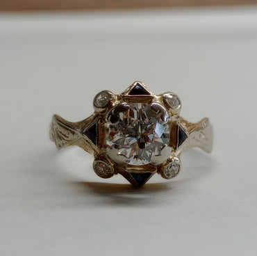 Estimated 1.00 CT center GH I1 Old European