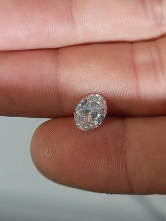 2.01 CT IGI Oval Shaped Natural Diamond H I1