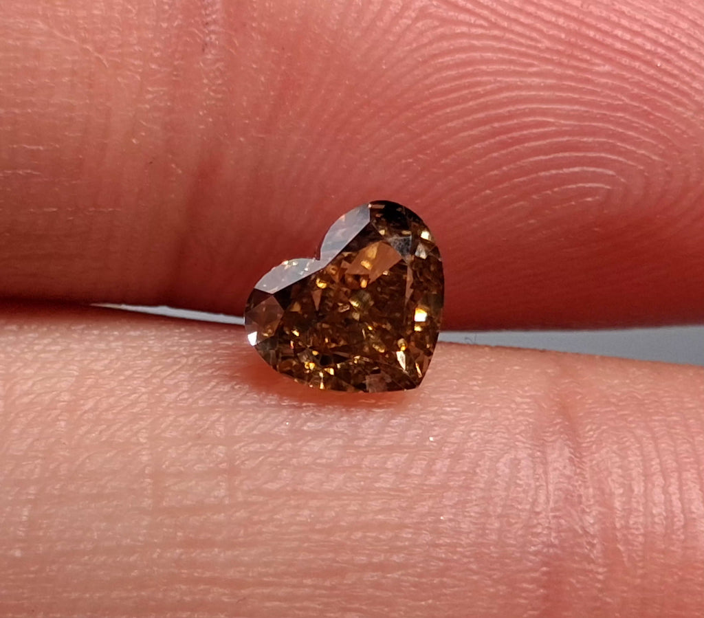 1.03 CT Natural Heart Shape Pretty Light Brown SI2