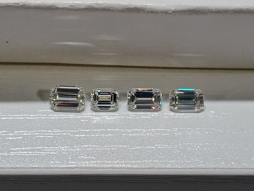 1.24 TCTW Emerald Cut Natural Diamond Parcel (4) White SI