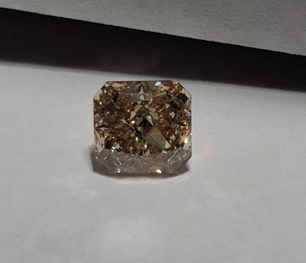 GIA 1.17 CT Natural Radiant Fancy Light Brown VS2
