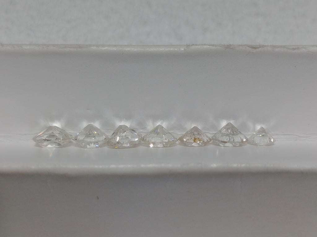 2.52 CTTW Old European Cut Natural Diamond Parcel (7 Stones) G-H-I VS-SI 1 Broken
