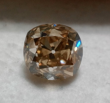 1.71 CT GIA Cushion Brilliant Natural Diamond Fancy Yellowish Brown SI1
