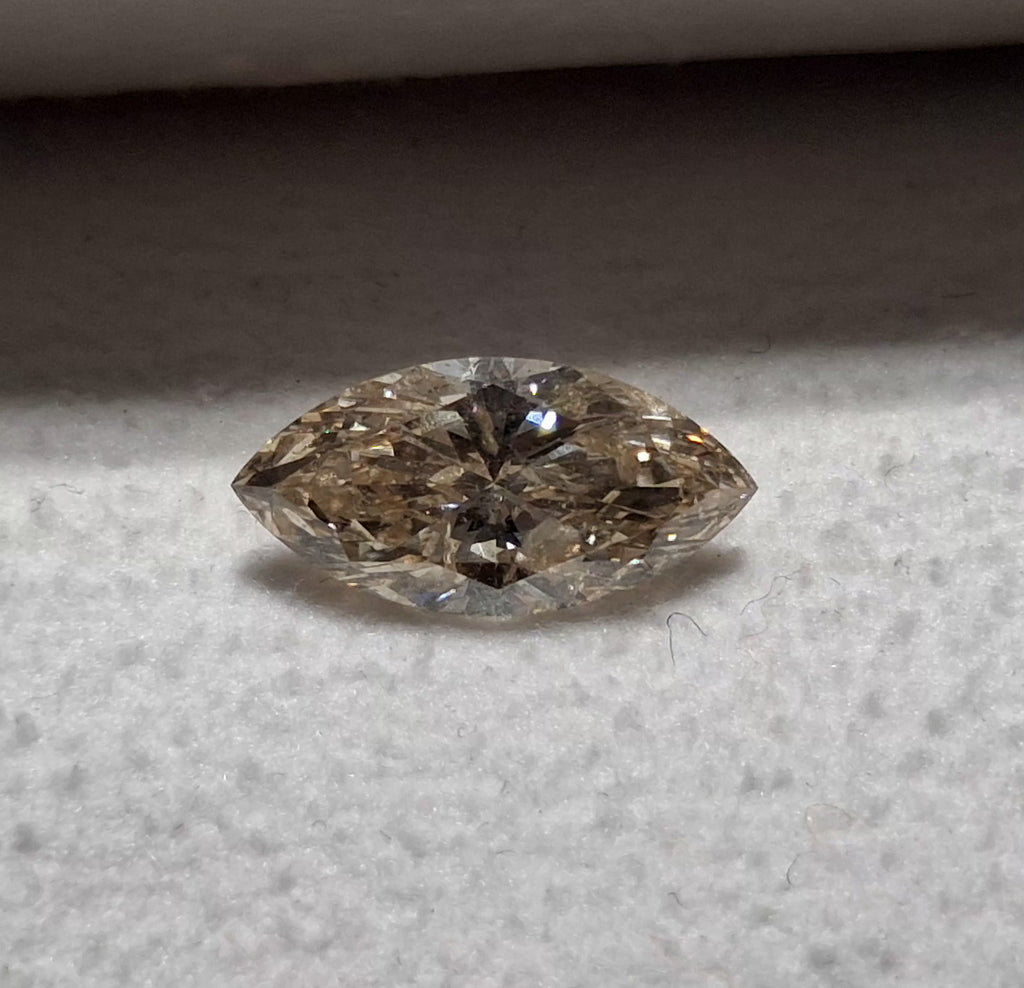 IGI 1.51 CT Natural Marquise Cut S-T Brown I1 EX EX