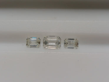 1.24 CTW Emerald Cut Natural Diamonds (3) H-I VS