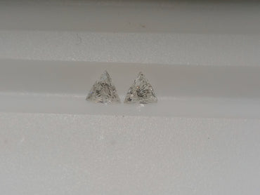 0.28 CTTW Trilliant Cut Natural Diamond Pair G-H SI+