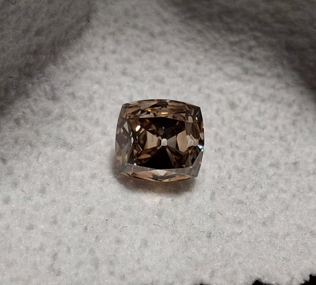 GIA 1.52 CT Natural Old Mine Brilliant Dark Yellow-Brown VS2