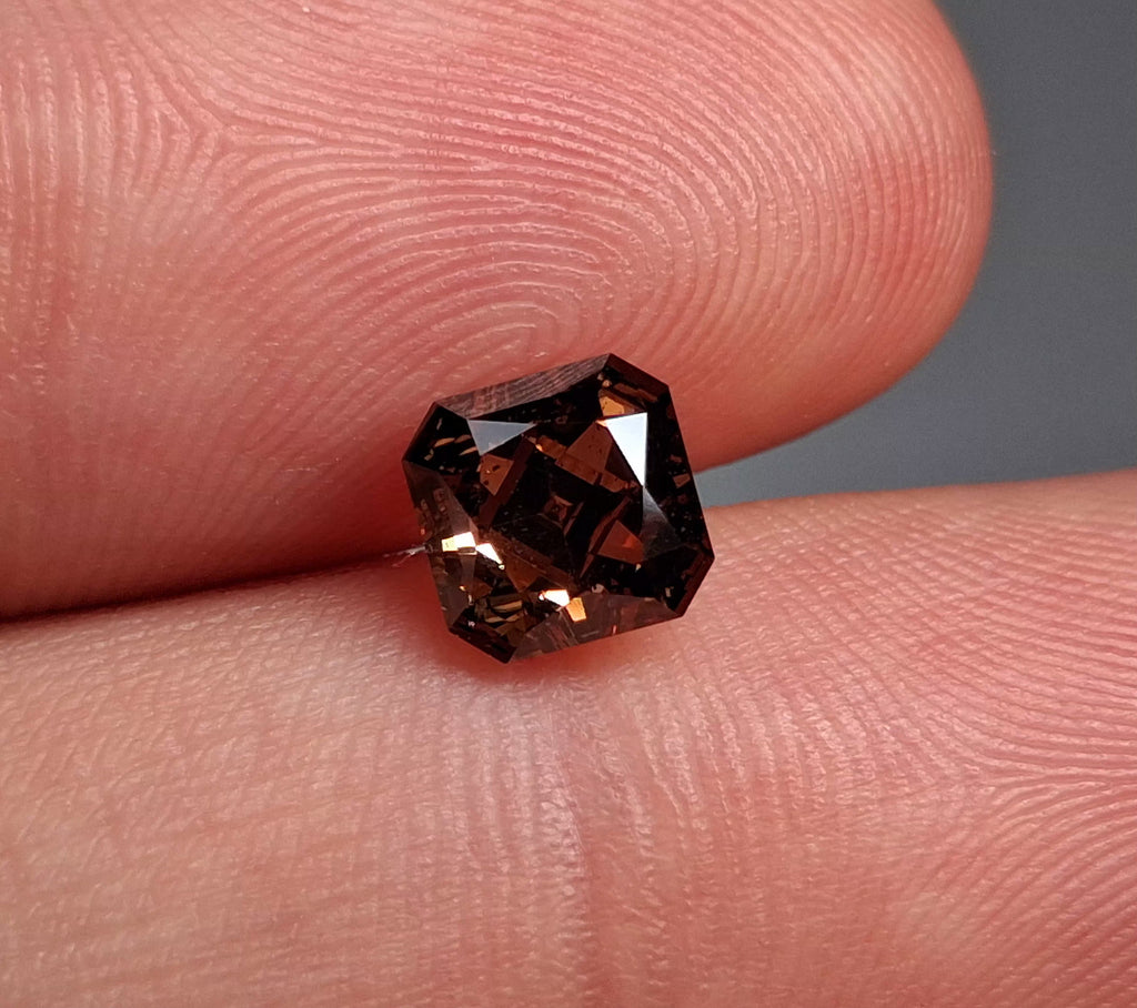 1.52 CT Natural Red-Orange-Brown Radiant SI2