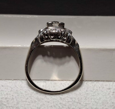 Center 0.70 CT Natural Old European Cut Ring GH I1