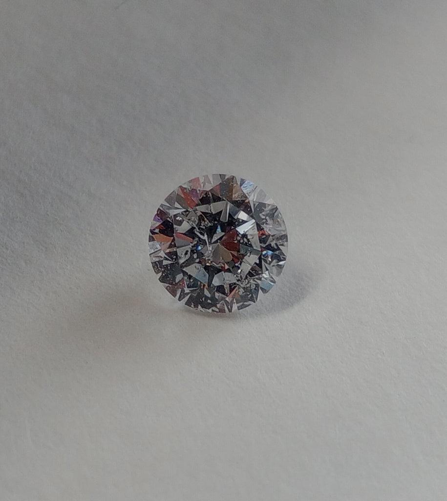 0.59 CT Round Brilliant Natural Diamond G-H I2