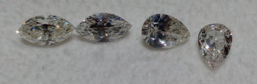 1.81 TCTW Pear Shape and Marquise Cut Natural Diamonds (4) H-I VS-SI