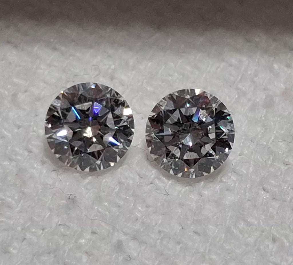 GIA 1.10 CTW Natural Round D SI1-SI2 XXX Matched Pair