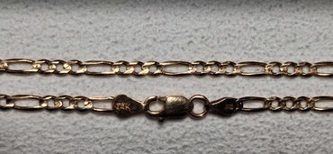 14K Yellow Gold 4.4 DWT Figaro Chain