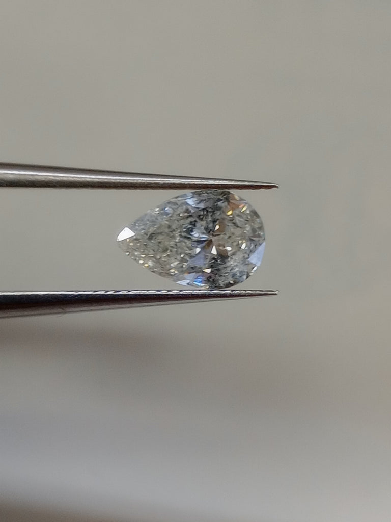 1.07 CT Pear Shape Natural Diamond I I2