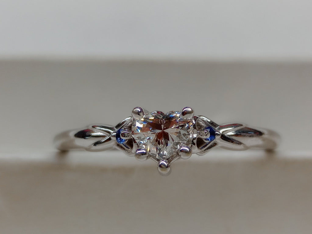 0.33 CT GIA Heart Shaped 18KT WG Ring I SI1