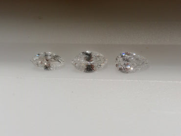 0.94 CTW Fancy Cut Natural Diamond Parcel 2 Marquise 1 Pear Shape G SI1