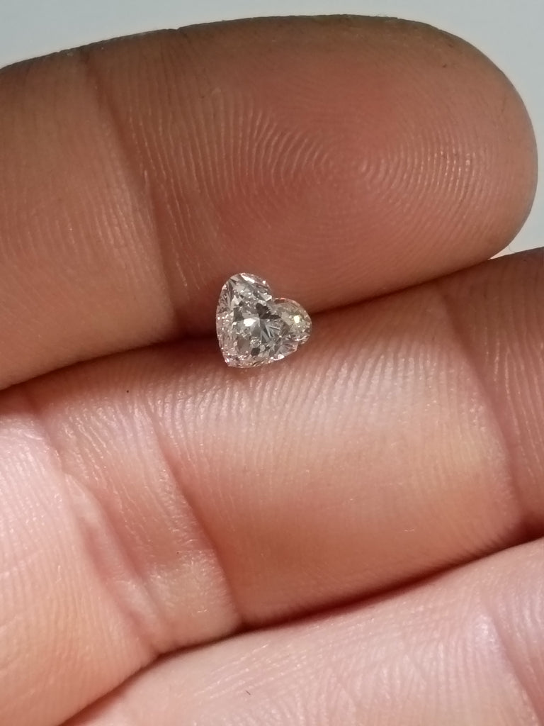 0.70 CT GIA Heart Brilliant Natural Diamond F SI2