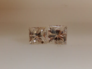 1.24 CTW 2 Princess Cut Diamonds  I SI1-I2 -80