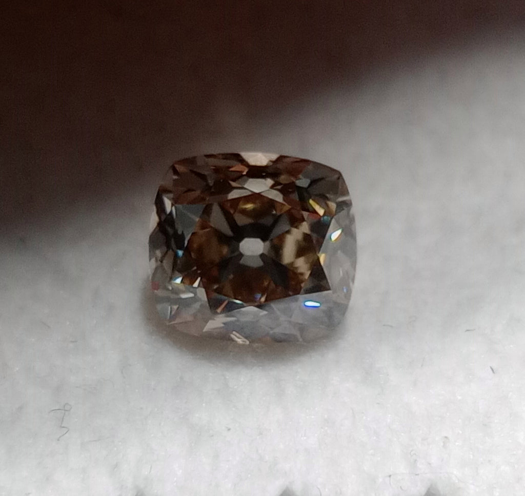 1.01 CT GIA Cushion Brilliant Natural Diamond Y-Z Light Brown VS1