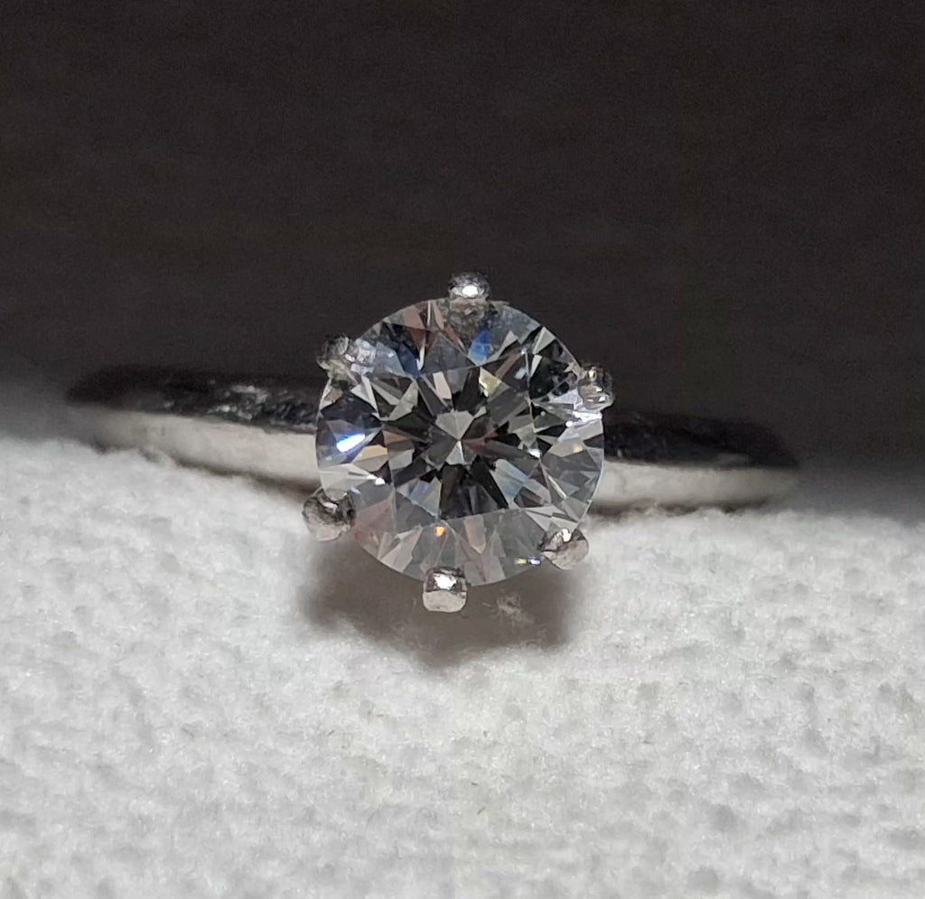 Center 1.00 CT T&CO Natural Solitaire Diamond Ring G+ VS2
