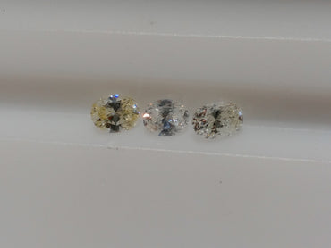 0.66 CTW Oval Shaped Natural Diamonds (3)  Si1-SI2