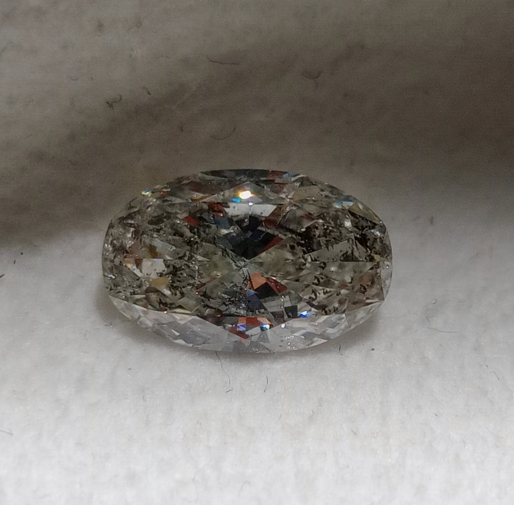 2.00 CT HRD Oval Shaped Natural Diamond I I1