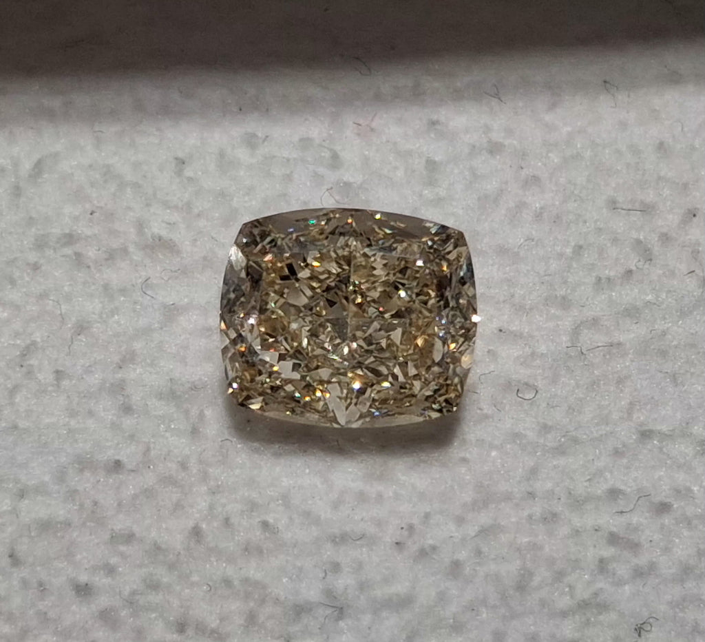 GIA 1.70 CT Natural Cushion Modified Brilliant WX Light Brown VS1